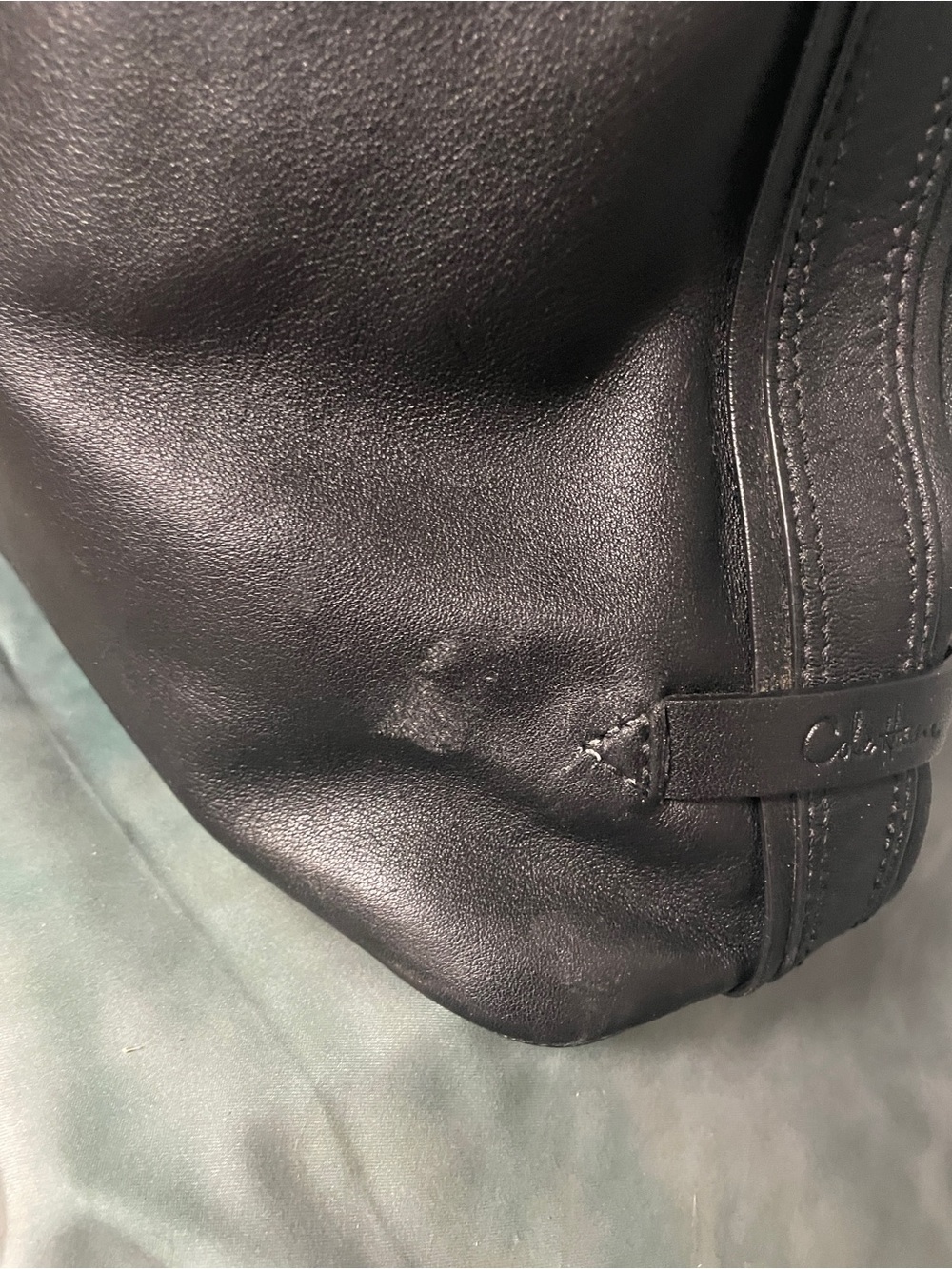 Cole Haan Black Leather Hobo Bag with Gold Hardware - Picture 10 of 12